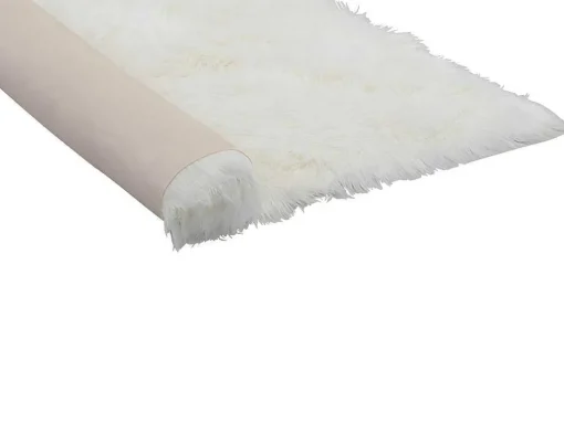 Tapete Imitacao De Pele De Ovelha Sheep - 120 X 170 Cm - Branco