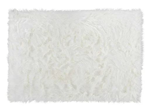Tapete Imitacao De Pele De Ovelha Sheep - 120 X 170 Cm - Branco