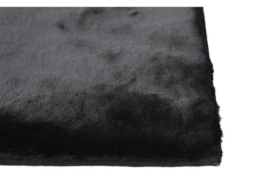 Tapete Shaggy De Pelos Compridos Efeito Pele 160X230 Cm Preto - Bunny