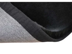 Tapete Shaggy De Pelos Compridos Efeito Pele 160X230 Cm Preto - Bunny