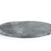 Tapete Shaggy Glitter Prateado -Poliester - D.120 Cm