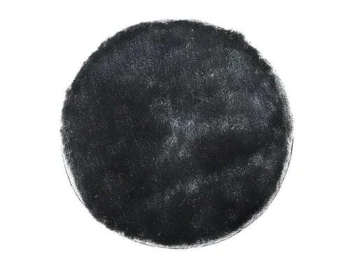 Tapete Shaggy Glitter Prateado -Poliester - D.120 Cm