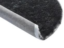 Tapete Shaggy Glitter Prateado -Poliester - D.120 Cm