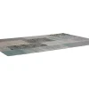 Tapete Xadrez 100% Poliester 80X200 Cm Azul Cinza Turin