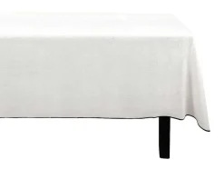 Toalha Em Algodao E Linha Com Borda Preta 170 X 250 Cm Branco Quebrado - Borina