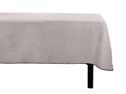 Toalha Em Algodao E Linha Com Borda Preta 170 X 250 Cm Taupe - Borina