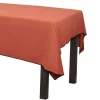 Toalha Em Algodao E Linha Com Borda Preta 170 X 170 Cm Terracota - Borina
