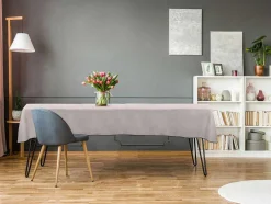 Toalha Em Algodao E Linha Com Borda Preta 170 X 300 Cm Taupe - Borina