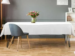 Toalha Em Algodao E Linha Com Borda Preta 170 X 300 Cm Branco Quebrado - Borina