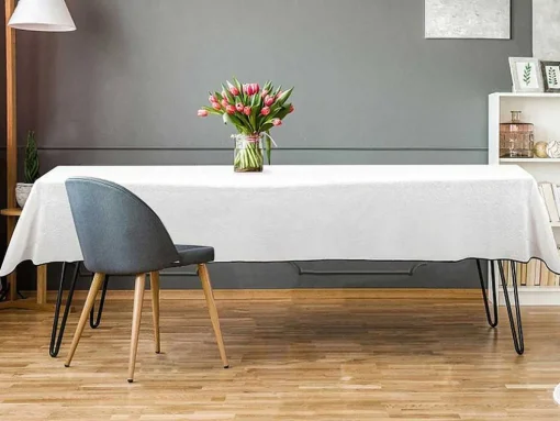 Toalha Em Algodao E Linha Com Borda Preta 170 X 300 Cm Branco Quebrado - Borina