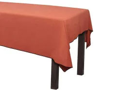 Toalha Em Algodao E Linha Com Borda Preta 170 X 300 Cm Terracota - Borina