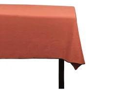 Toalha Em Algodao E Linha Com Borda Preta 170 X 170 Cm Terracota - Borina