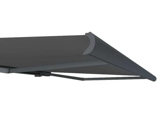 Toldo Retratil Motorizado Com Leds E Caixa Integral 4 X 3,5 M, Lona Acrilico Antracite - Galaxa