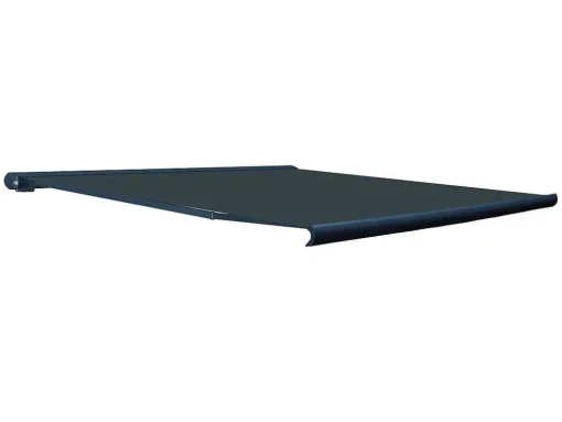 Toldo Retratil Motorizado Com Leds E Caixa Integral 4 X 3,5 M, Lona Acrilico Antracite - Galaxa