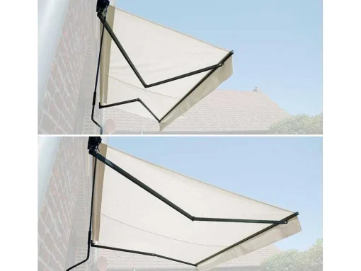 Toldo Saule 3,95 3M - Tecido Bege E Estrutura Cinzenta