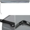 Toldo Saule 2,95 2,5M Com Semi-Canopia - Tecido Cinzento E Estrutura Cinzenta