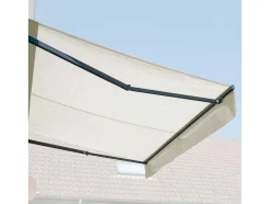 Toldo Saule 3,95 3M Com Semi-Canopia - Tecido Bege E Estrutura Cinzenta