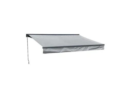 Toldo Saule 2,95 2,5M Com Semi-Canopia - Tecido Cinzento E Estrutura Cinzenta