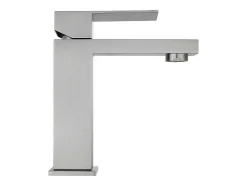 Torneira Misturadora Mecanica Quadrada Em Inox Cor Niquel Escovado A17,3 Cm - Canilas
