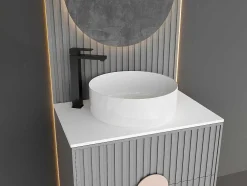 Torneira Misturadora Mecanica Quadrada Em Inox Escovado Preto Mate A31 Cm - Canilas