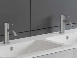Torneira Misturadora Mecanica Arredondada Em Inox Cor Niquel Escovado A17 Cm - Salavan