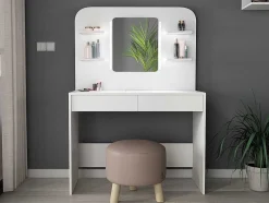Toucador Amalia - Espelho Com Leds E Arrumação - Branco