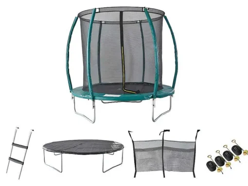 Trampolim Com Rede De Protecao Interior, Escada, Cobertura E Kit De Ancoragem De D. 427 Cm - Wallaby