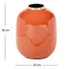 Vaso Em Metal Esmaltado D.29 X A.36 Cm Acabamento Latao Terracota - Klaudia