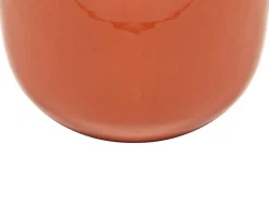Vaso Em Metal Esmaltado D.29 X A.36 Cm Acabamento Latao Terracota - Klaudia
