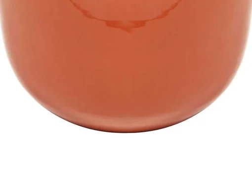 Vaso Em Metal Esmaltado D.29 X A.36 Cm Acabamento Latao Terracota - Klaudia