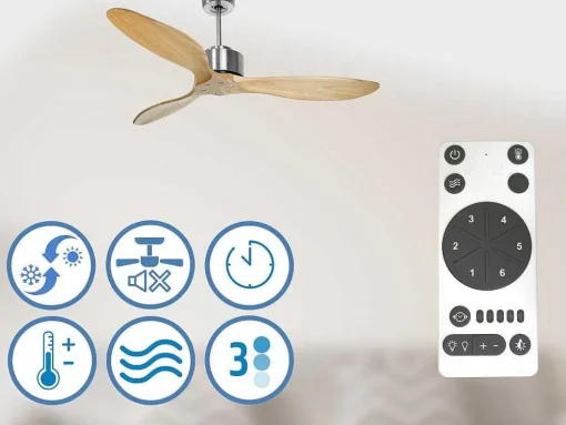 Ventilador De Tecto O132 Cm Com Wifi Reversivel Hypersilence
