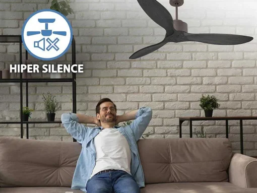 Ventilador De Tecto O132 Cm Com Wifi Reversivel Hypersilence