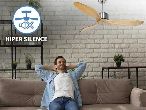 Ventilador De Tecto O132 Cm Com Wifi Reversivel Hypersilence