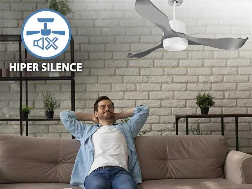Ventilador De Tecto Reversivel Termostato Reversivel Termostato Regulavel Wifi Motor Dc Tectos Inclinados Controlo Remoto Memória Luminosa De Tres Tons