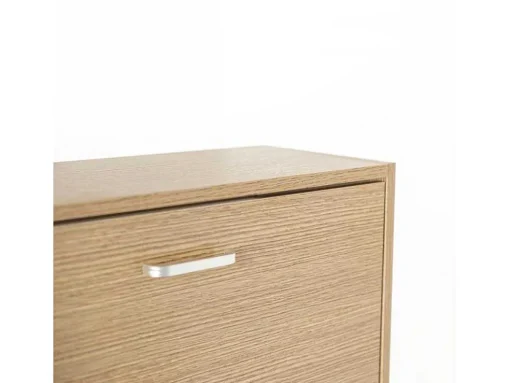 Wehome - Sapateira Slim De 3 Portas 63X115 Cm Em Madeira De Carvalho